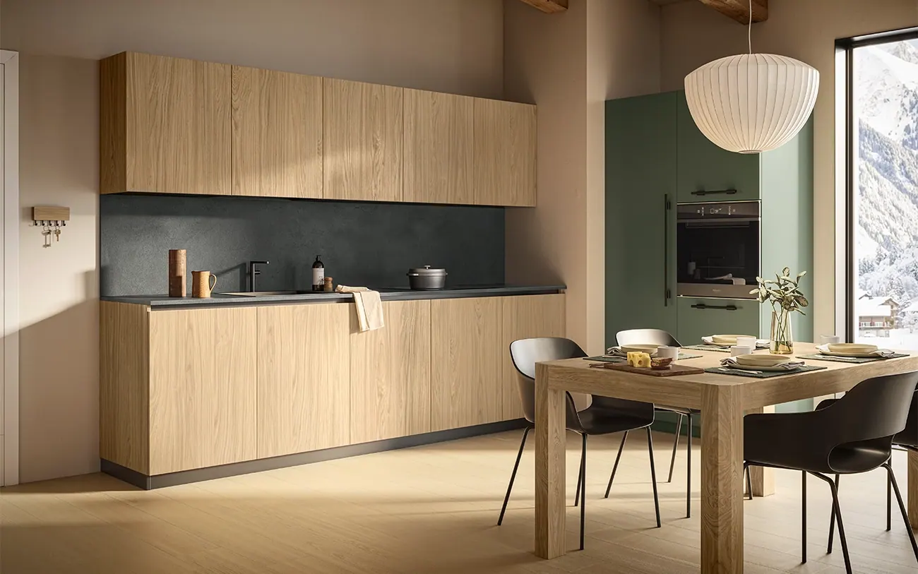 Cucina due lati tocco alpino — PensareCasa Torino
