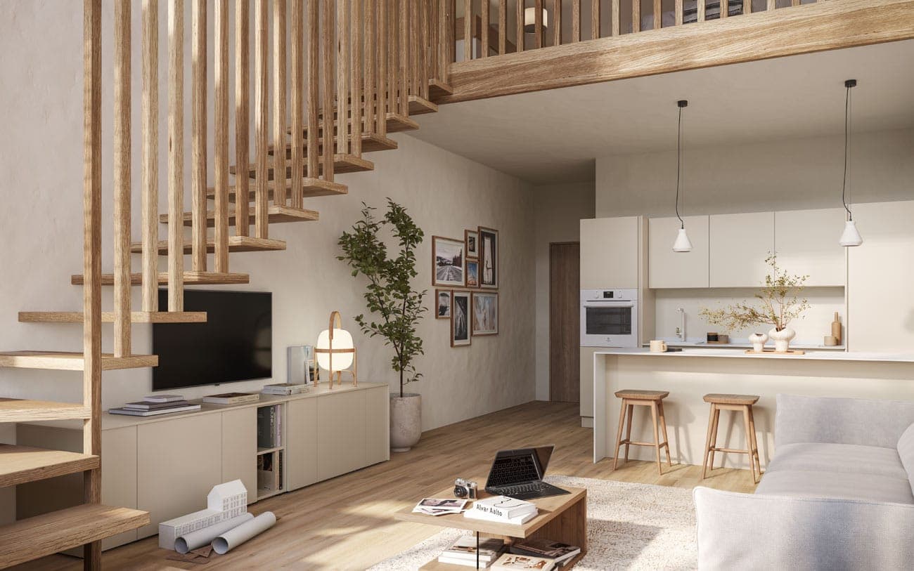 Cucina isola stile nordico — PensareCasa Torino — foto 2