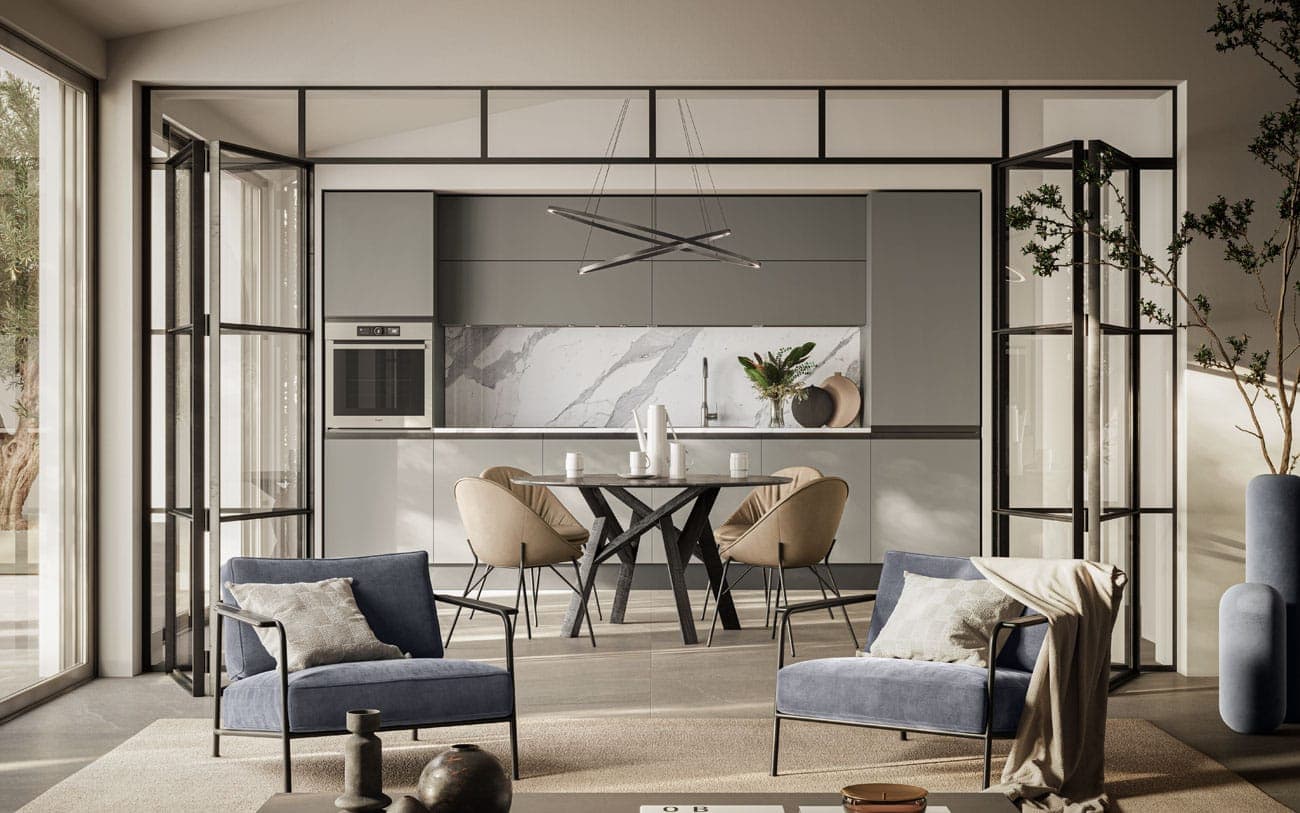 Cucina lineare elegante — PensareCasa Torino