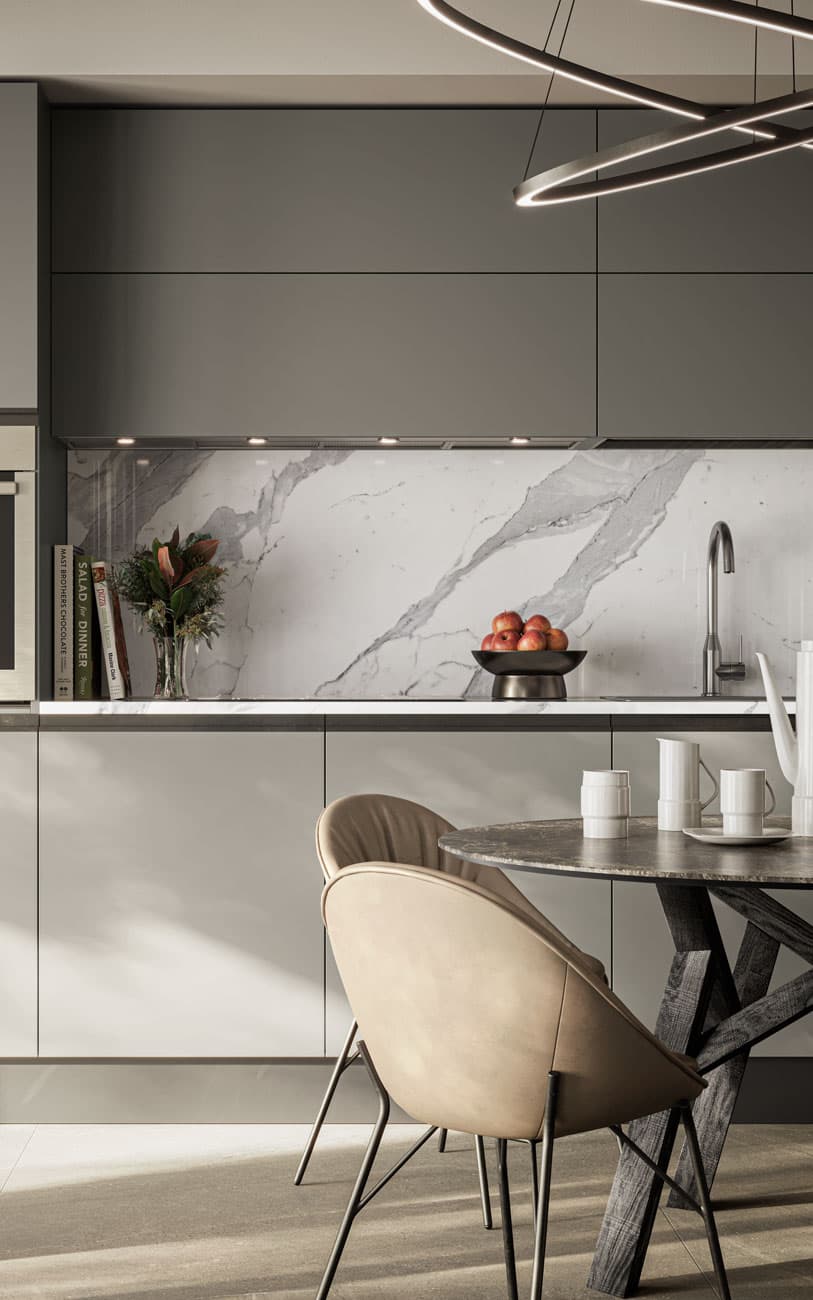 Cucina lineare elegante — PensareCasa Torino — foto 3