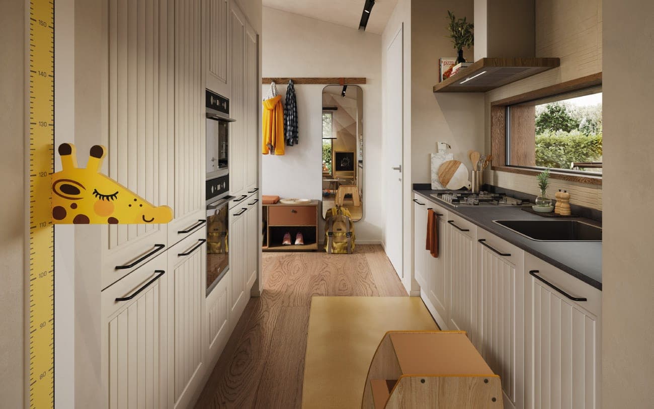 Cucina piccola due lati — PensareCasa Torino — foto 4