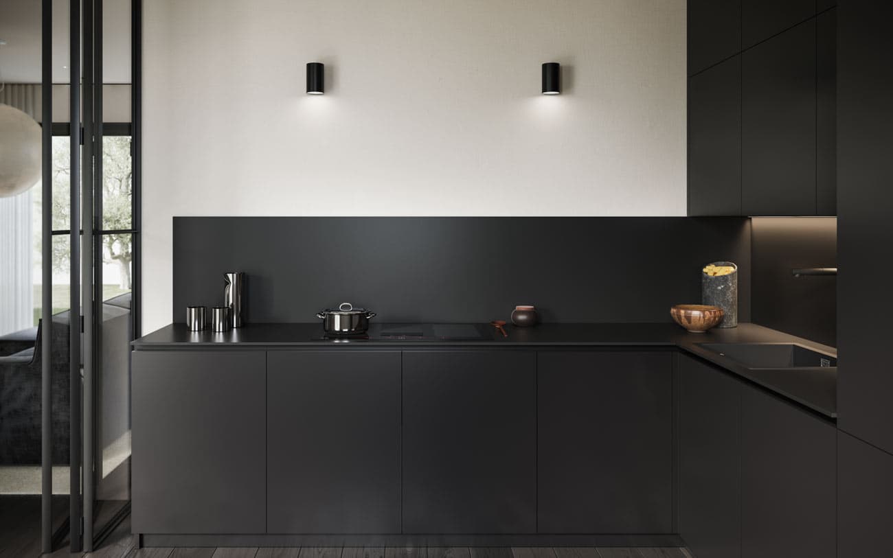 Cucina angolare nera — PensareCasa Torino — foto 3