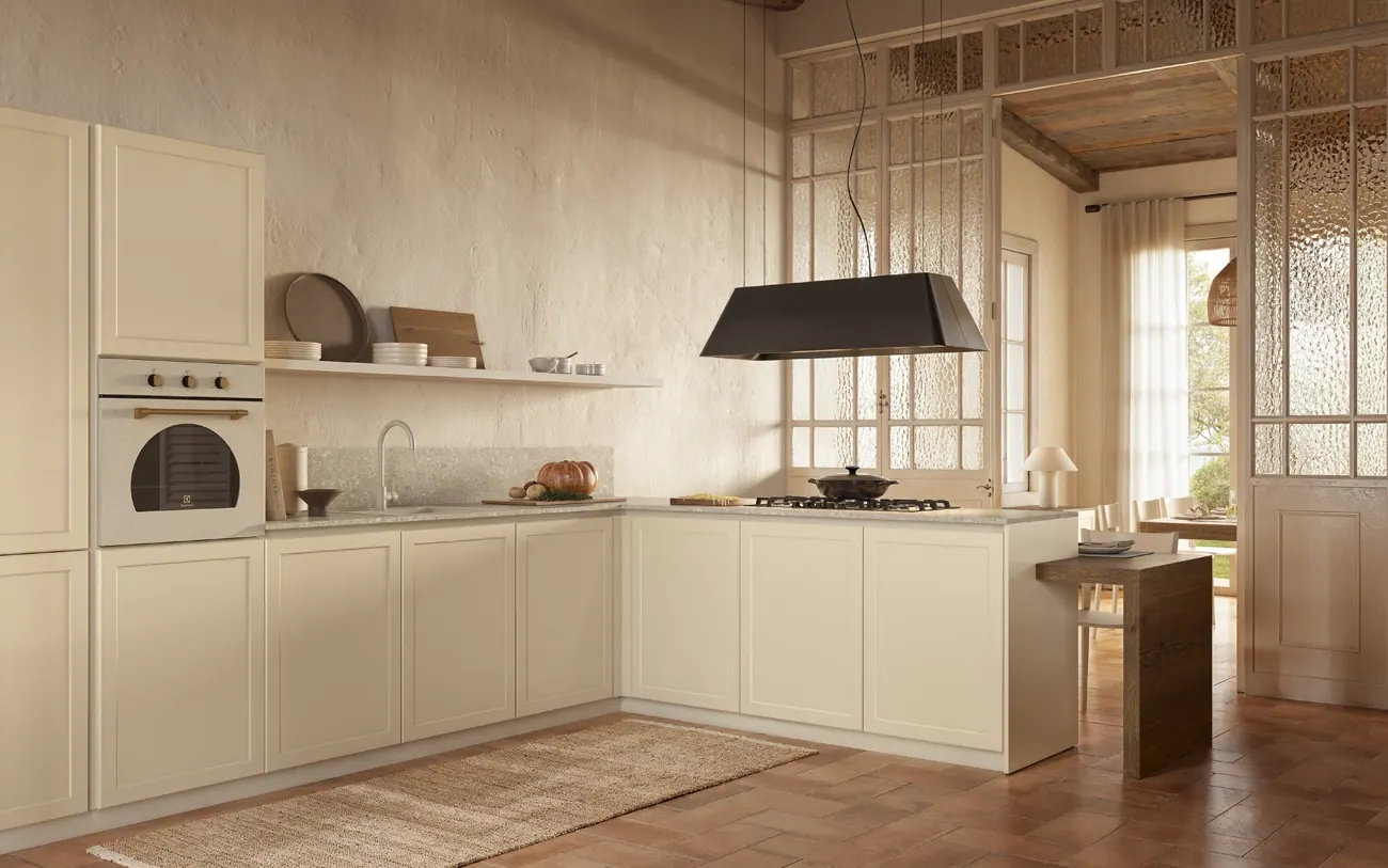 Cucina penisola in PET Magnolia — PensareCasa Torino