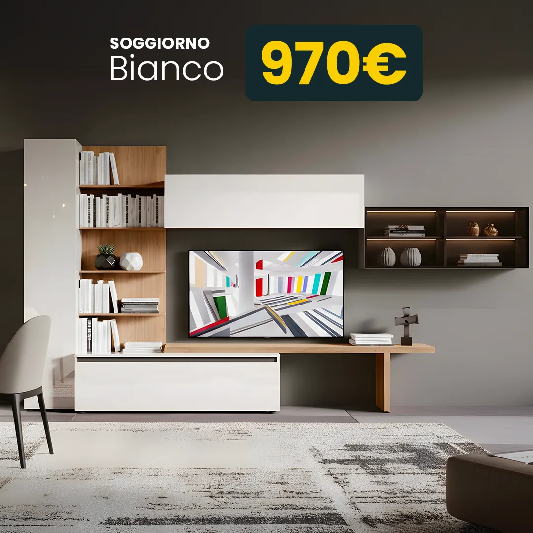 Soggiorno parete attrezzata in promozione — PensareCasa Torino