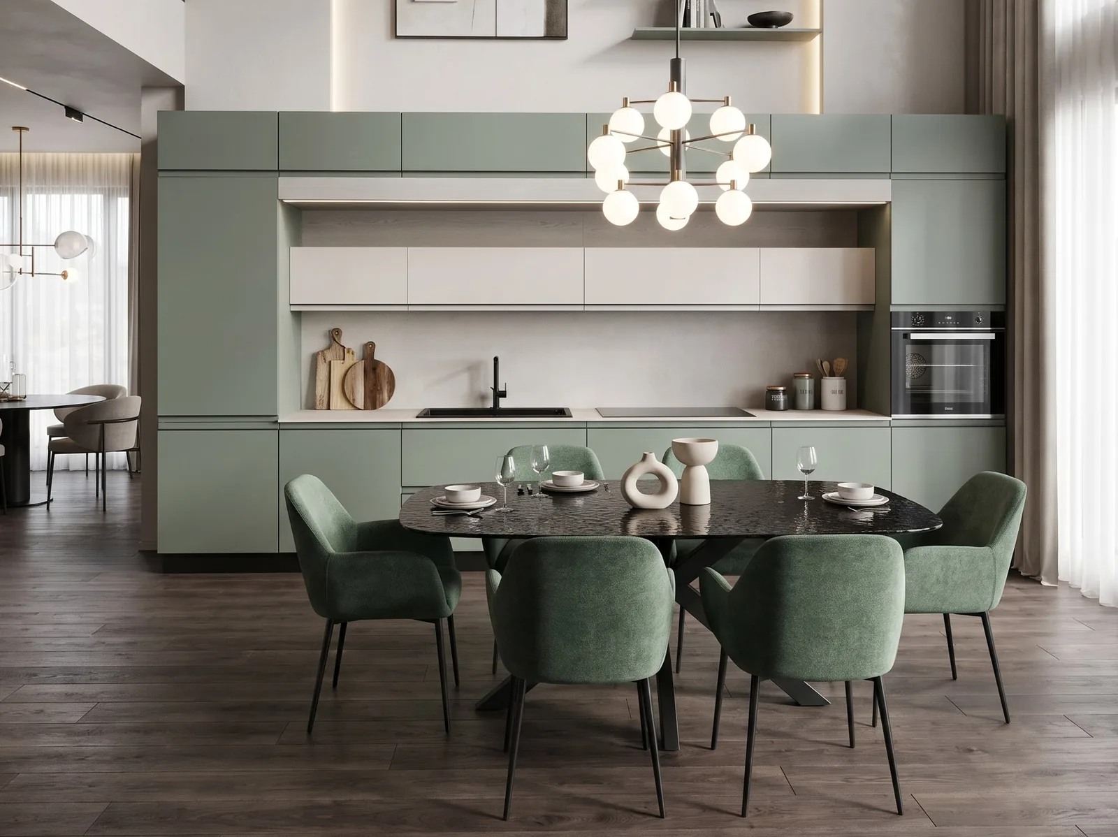 Cucina Salvia in saldo: listino 17.200 €, prezzo saldi 8.990 € — PensareCasa Torino