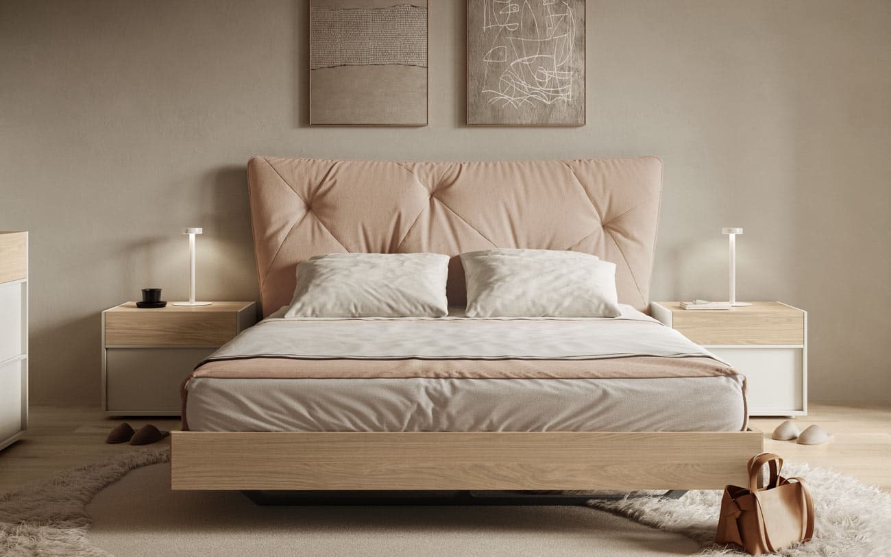 Letto matrimoniale imbottito Dione — PensareCasa — foto 3