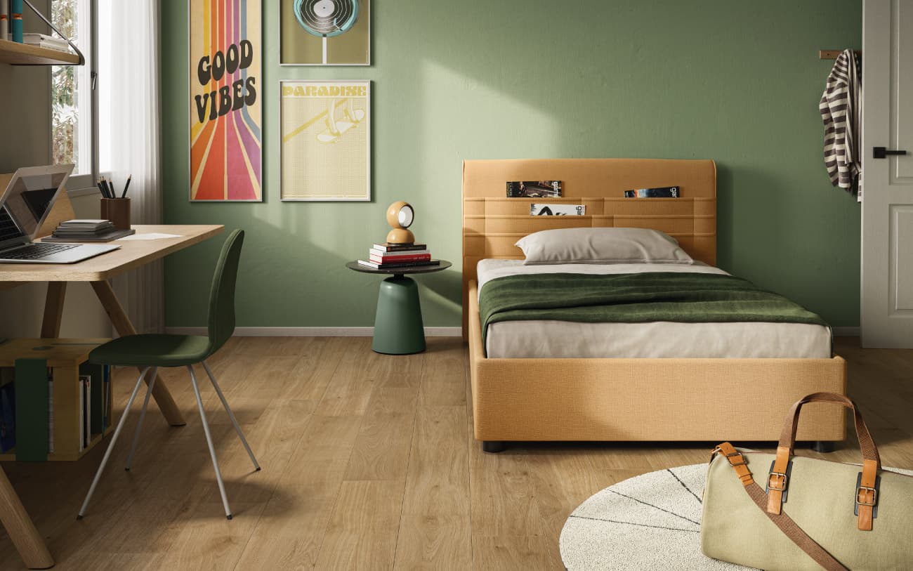 Pocket letto una piazza e mezzo con tasche contenitive — PensareCasa